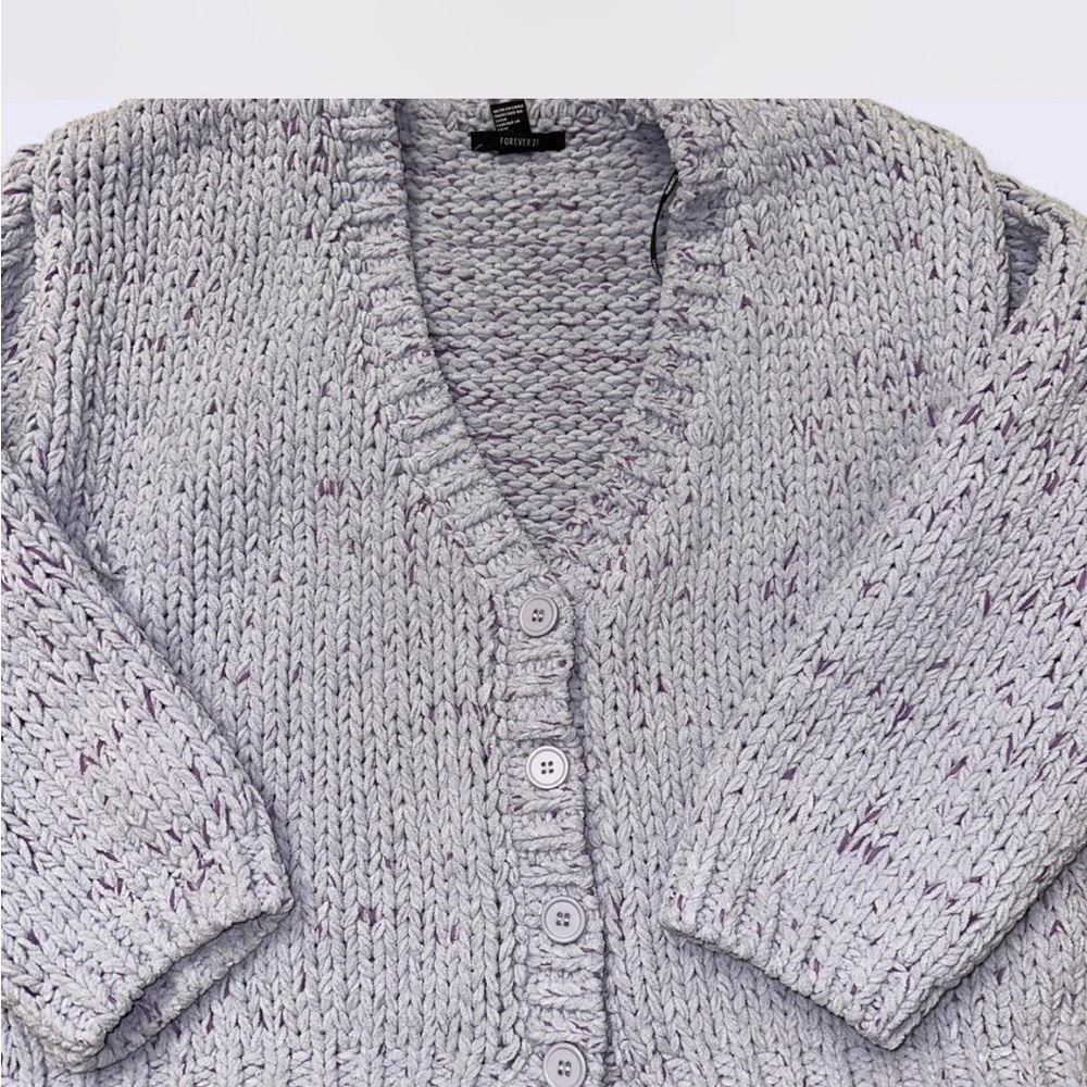 Purple Button-Up Sweater